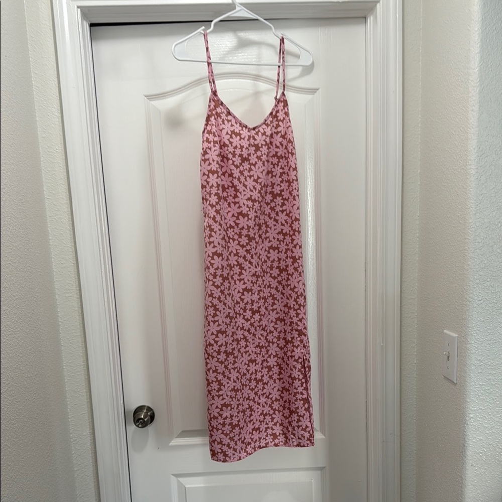 Pink Floral Slip Dress